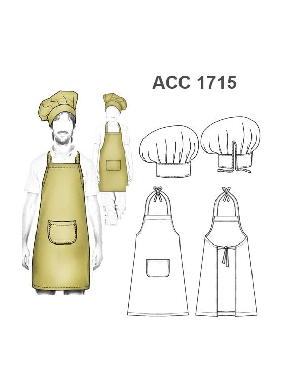 DELANTAL Y GORRO DE COCINA ACC 1715