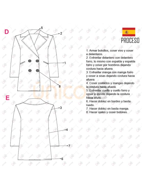 MOLDE ABRIGO GAMULAN MUJER 2301 - Image 3