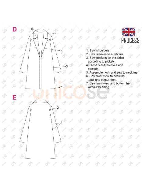 MOLDE ABRIGO TAPADO MUJER 2208 - Image 4