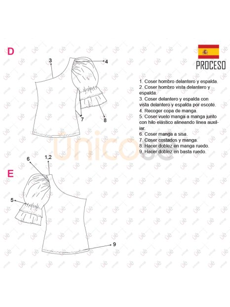 MOLDE BLUSA ASIMETRICA MUJER 2211 - Image 4