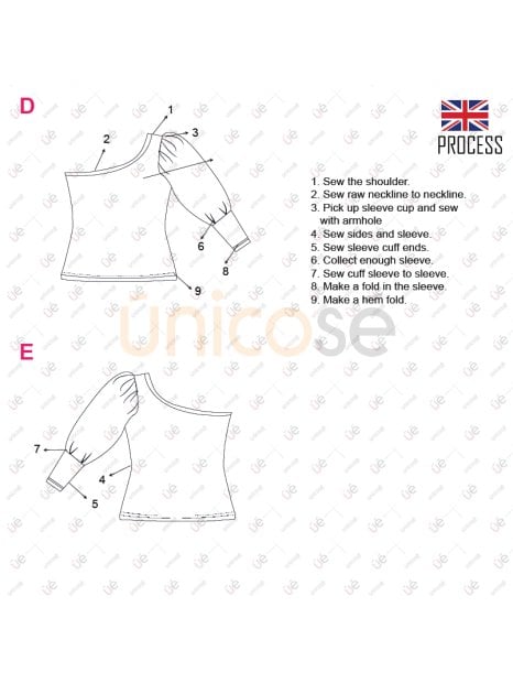 MOLDE BLUSA ASIMETRICA MUJER 2214 - Image 4