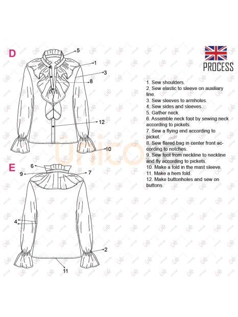 MOLDE BLUSA CAMISERA MUJER 2215 - Image 5