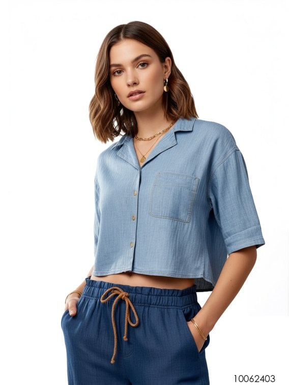 MOLDE BLUSA CROP MUJER 2403