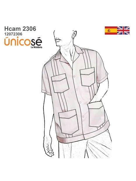 MOLDE CAMISA GUAYABERA HOMBRE 2306 - Image 4
