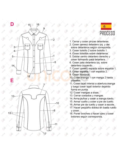 MOLDE CAMISA VAQUERA HOMBRE 2301 - Image 5