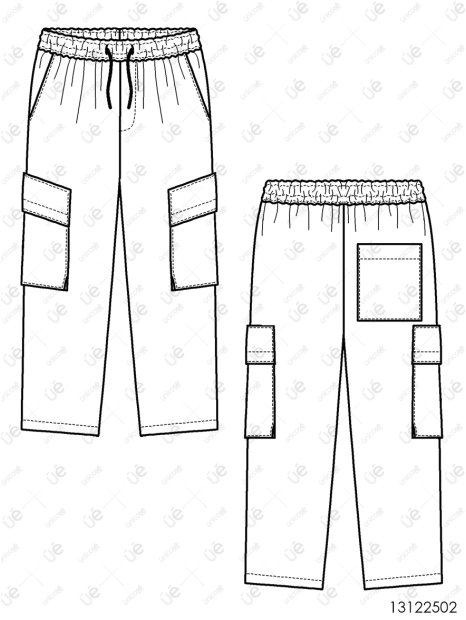 MOLDE PANTALON CARGO NIÑO 2502 - Image 3