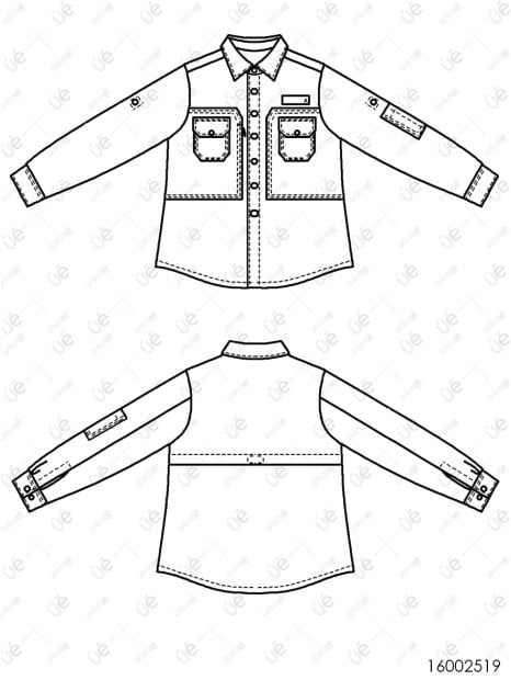 MOLDE TRABAJO CAMISA HOMBRE 2519 - Image 3