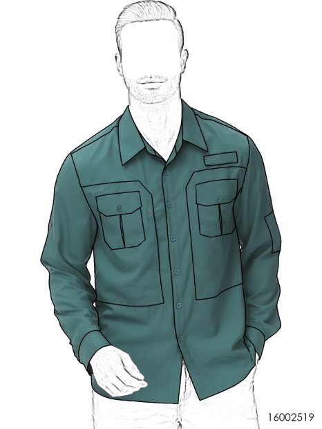 MOLDE TRABAJO CAMISA HOMBRE 2519 - Image 5