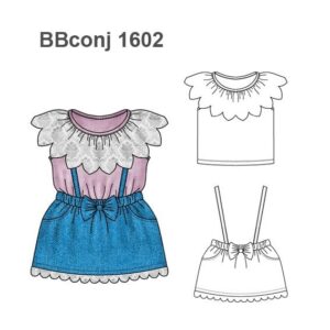 CONJUNTO FALDA BEBE 1602