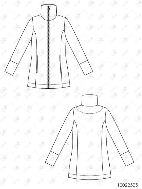 MOLDE CHAQUETA BASICA POLAR MUJER 2505 - Image 4