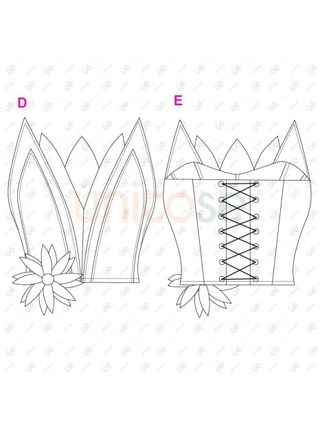 MOLDE DISFRAZ CORSET PERSONAJE DE CUENTO 2409 - Image 5