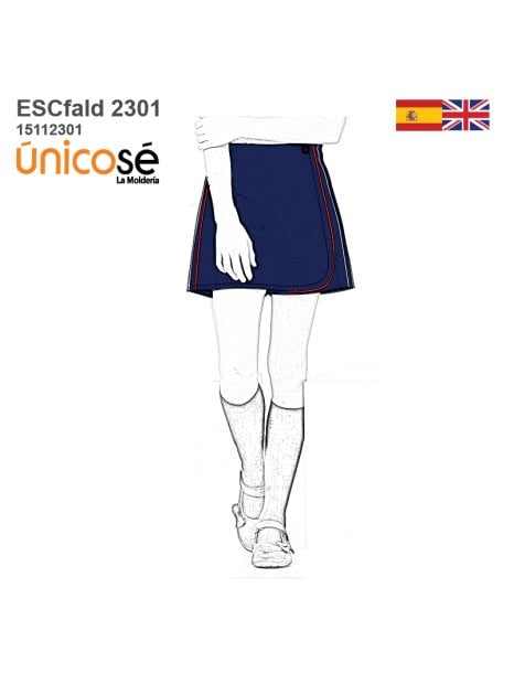 MOLDE FALDA CON SHORT ESCOLAR 2301 - Image 2
