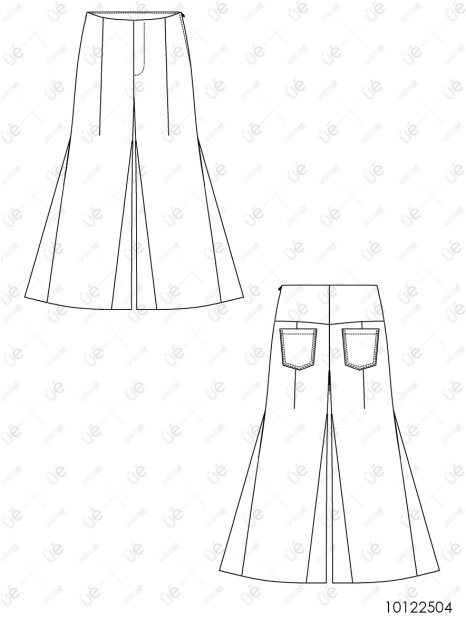 MOLDE PANTALON PIERNA ANCHA MUJER 2504 - Image 4