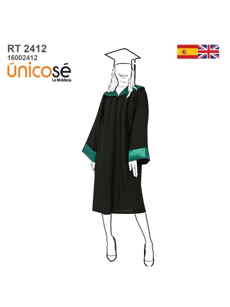 MOLDE TUNICA DE GRADUACION MUJER 2412 - Image 2