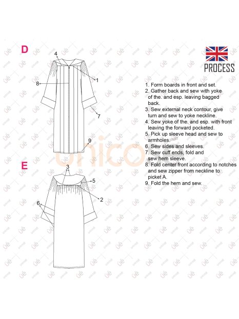 MOLDE TUNICA DE GRADUACION MUJER 2412 - Image 4