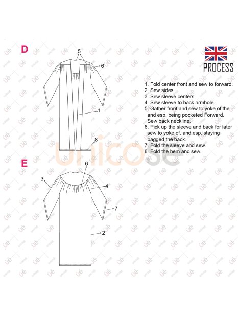 MOLDE TUNICA DE GRADUACION MUJER RT 2411 - Image 5