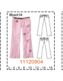 MOLDE PANTALONES NIÑA - 1 - Imagen 4