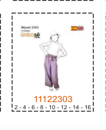 MOLDE PANTALONES NIÑA - 2 - Imagen 9