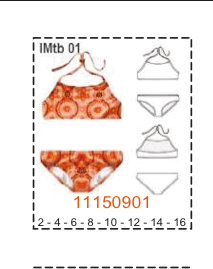 MOLDE TRAJES DE BAÑO NIÑA