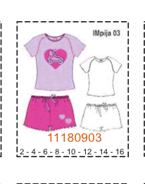 MOLDE PIJAMAS NIÑA - Imagen 3