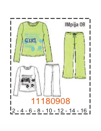 MOLDE PIJAMAS NIÑA - Imagen 8