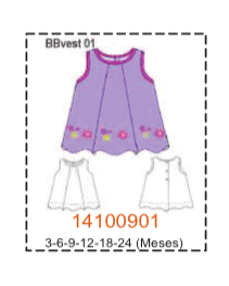 MOLDE VESTIDOS BEBE