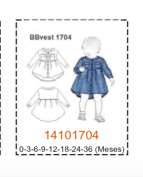 MOLDE VESTIDOS BEBE - Imagen 27