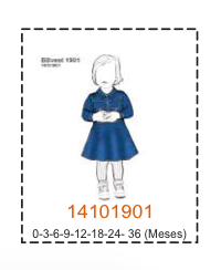 MOLDE VESTIDOS BEBE - Imagen 30