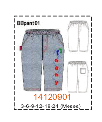 MOLDE PANTALONES BEBE