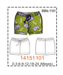 MOLDE TRAJE DE BAÑO BEBE