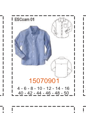 MOLDE ESCOLAR BLUSAS CAMISAS - Imagen 2