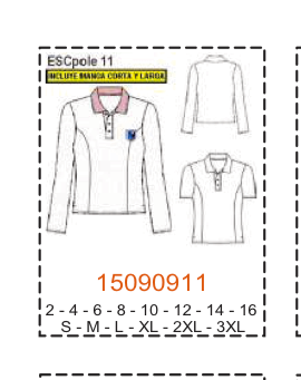 MOLDE ESCOLAR BLUSAS POLERAS - Imagen 10