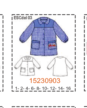 MOLDE ESCOLAR DELANTALES - Imagen 2