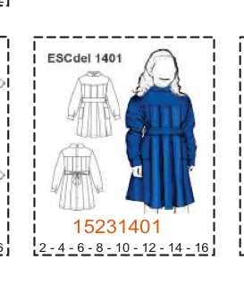 MOLDE ESCOLAR DELANTALES COTONAS - Imagen 15