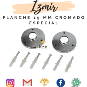 FLANCHE 19 MM CROMADO ESPECIAL