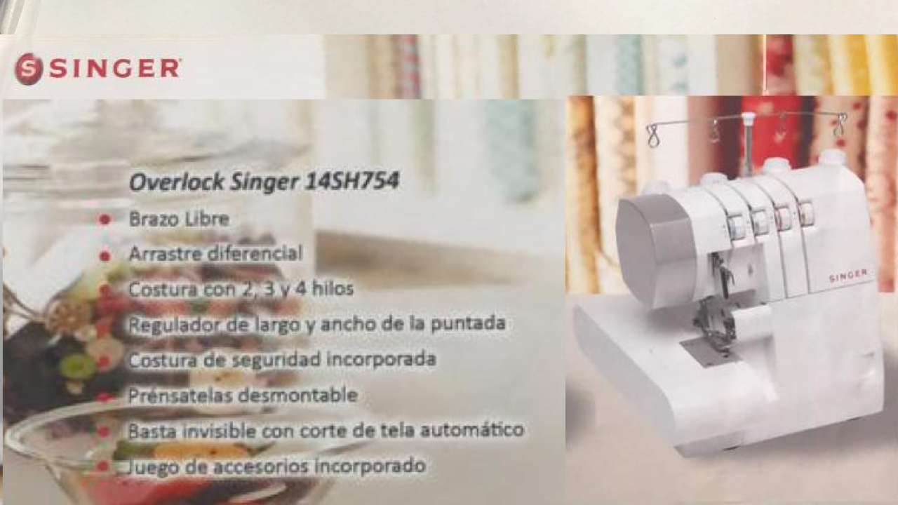 MAQUINA OVERLOCK 14SH754 - Imagen 2