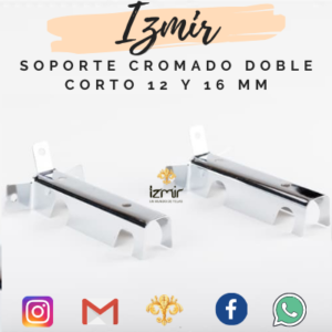 SOPORTE CROMADO DOBLE CORTO