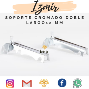 SOPORTE CROMADO DOBLE LARGO