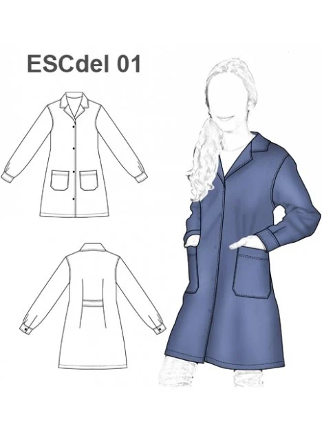 MOLDE DELANTAL BASICO ESCOLAR 0901 - 15230901
