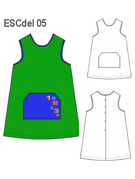 MOLDE DELANTAL PARVULO ESCOLAR 0905 - 15230905