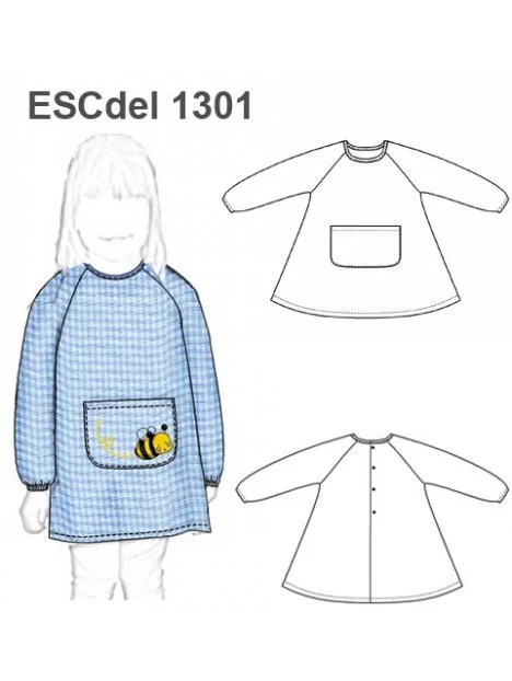 MOLDE DELANTAL PARVULO ESCOLAR 1301 - 15231301