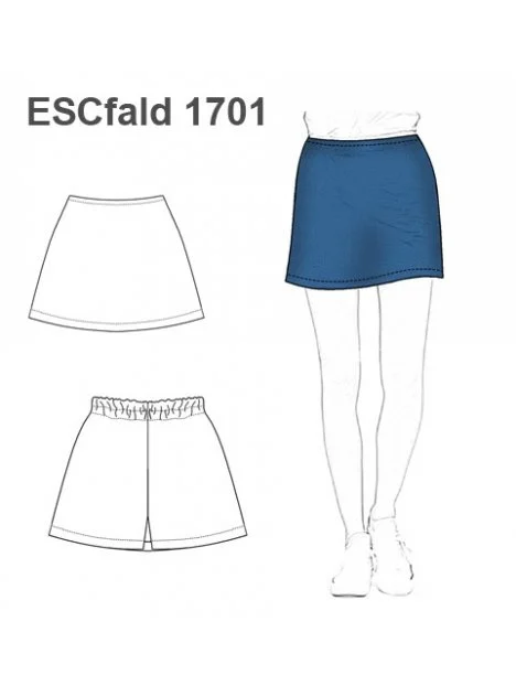 MOLDE FALDA SHORT ESCOLAR 1701 - 15111701