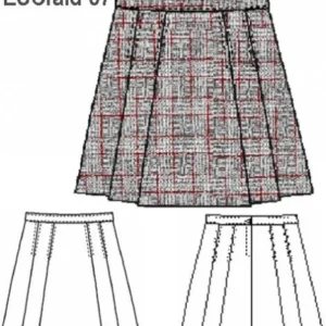 MOLDE FALDA TABLAS ESCOLAR 0907 - 15110907
